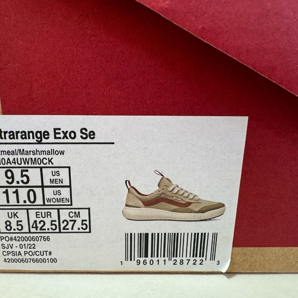 Vans Exo Men 9.5M Tan/Burnt Orange Sneaker - Picture 6 of 6